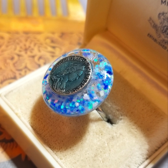 FLOATING OPALS MzMax Resin Designs Ring - Picture 7 of 8